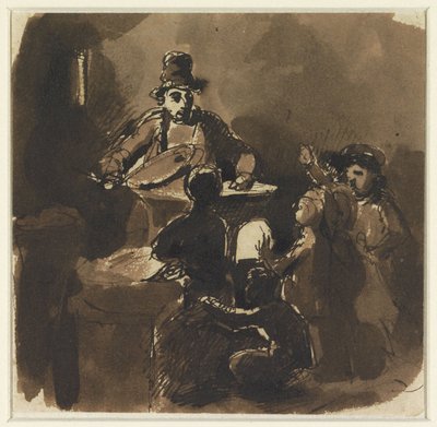 Enfants autour du feu d