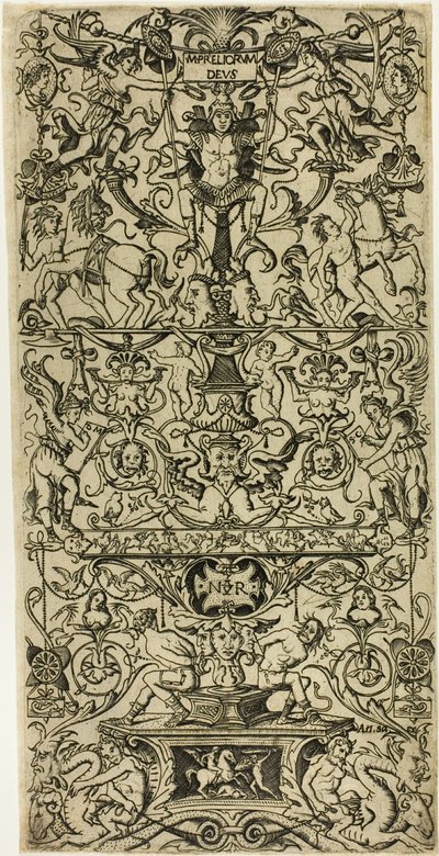Panneau ornemental avec Mars, dieu des batailles - Nicoletto da Modena