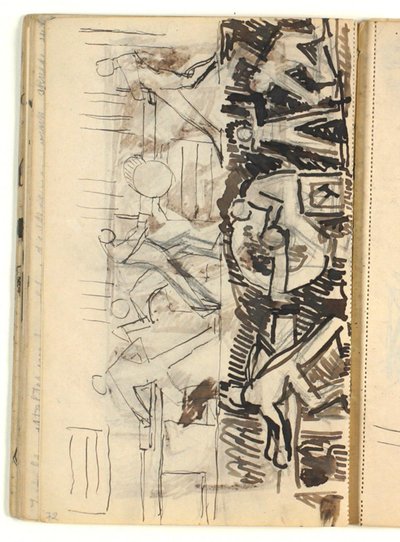 Composition de figures - esquisse pour un relief sur divers métiers? - Niels Larsen Stevns