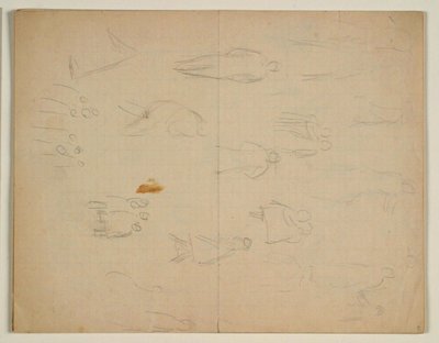 Esquisses de figures en mouvement et groupes de figures - Niels Larsen Stevns
