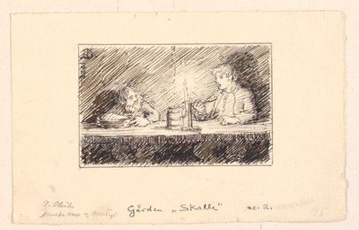 Illustration pour Strandvarslet et kirkegrimen - Niels Skovgaard
