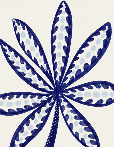 Feuille tropicale bleue - Nikita Jariwala