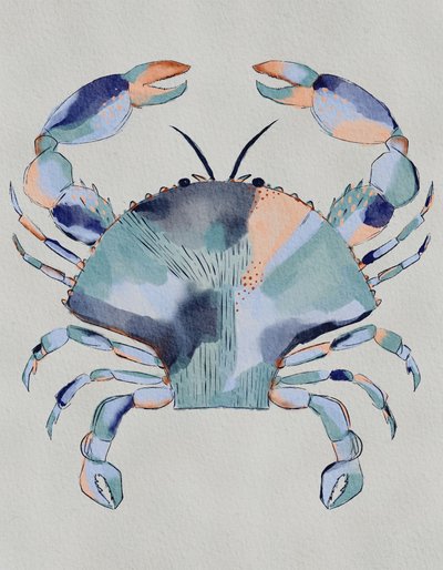 Peinture représentant un crabe bleu côtier - Nikita Jariwala