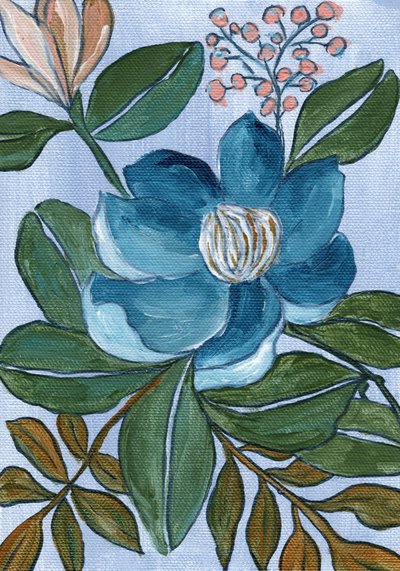 Élégante fleur bleue - Nikita Jariwala
