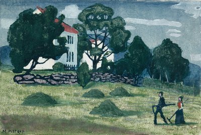 Retour à la maison après le travail - Nikolai Astrup