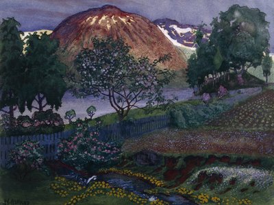 Nuit de juillet dans le jardin - Nikolai Astrup