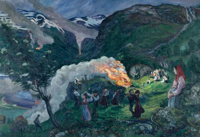 Nuit de la Saint-Jean, Feu de la Saint-Jean - Nikolai Astrup