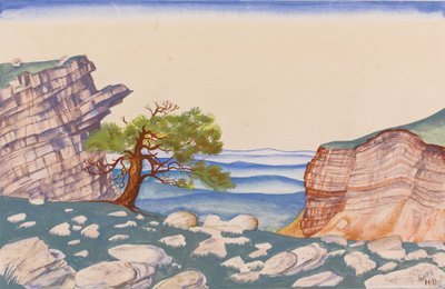 Décor de scène pour le ballet Le Sacre du Printemps par I. Stravinsky - Nikolai Konstantinowitsch Roerich