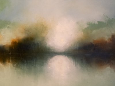 Reflet sur le lac brumeux - Nizaket Sinanovska