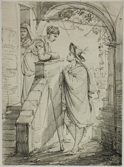 Conversation entre une femme et un homme - Noel Thomas Joseph Clerian