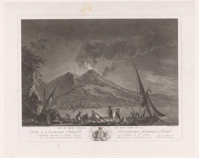 Paysage avec pêcheurs et Vésuve actif (Vue du mont Vezuve tel qu