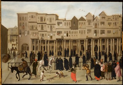 Scène de ville à Lisbonne - Northern European School