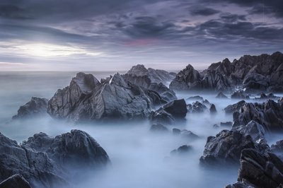 Rochers marins brumeux - Nuno Araujo