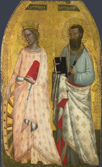 Saints Catherine et Barthélemy, vers 1350 - Nuzi Allegretto and Ghissi Francescuccio (fl.1345 74)