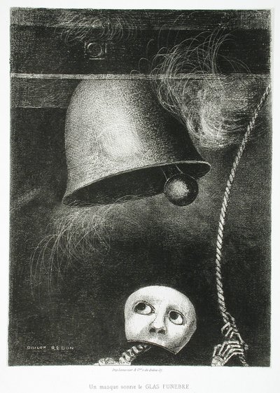 Un masque sonne le glas - Odilon Redon
