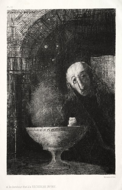 Et le chercheur était engagé dans une recherche infinie - Odilon Redon