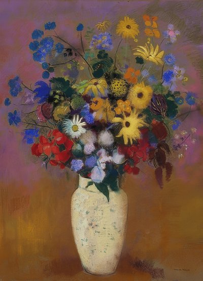 Fleurs dans un vase - Odilon Redon