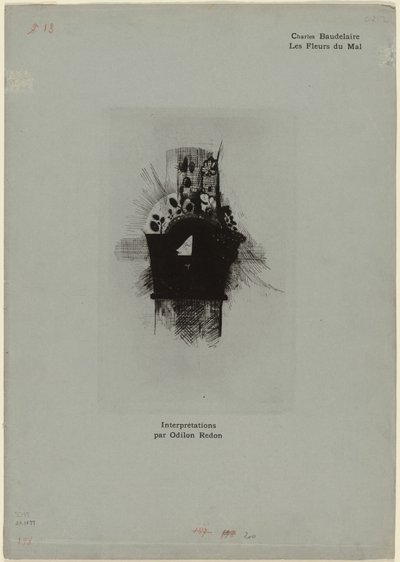 Couverture/Frontispice pour Les Fleurs du Mal, planche 1 de 9 - Odilon Redon