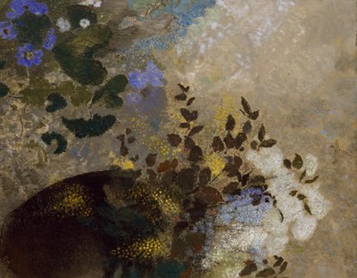 Fleurs dans un vase noir - Odilon Redon