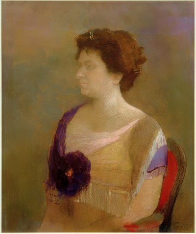 Femme avec une fleur au corsage - Odilon Redon
