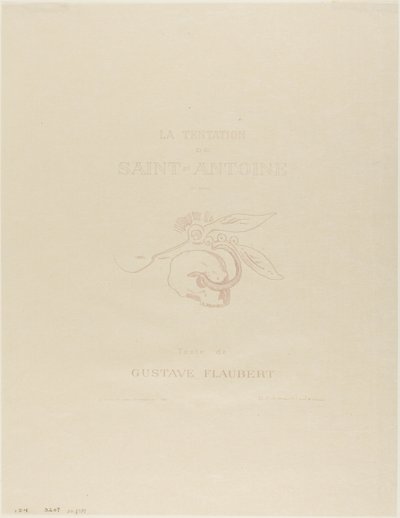 Frontispice/Platine de titre pour la Tentation de Saint Antoine - Odilon Redon
