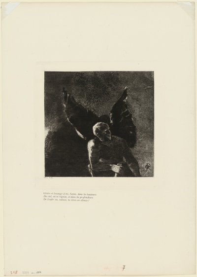 Gloire et louange à toi, Satan, dans les hauteurs du ciel, où tu régnais, et dans les profondeurs de l