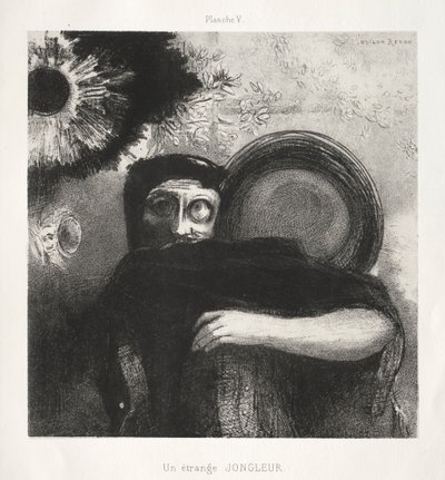 Hommage à Goya : Un étrange jongleur, 1885 - Odilon Redon