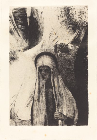 La Vieille: Que Crains-tu? Un large trou Noir! Il est vide peut-être? - Odilon Redon
