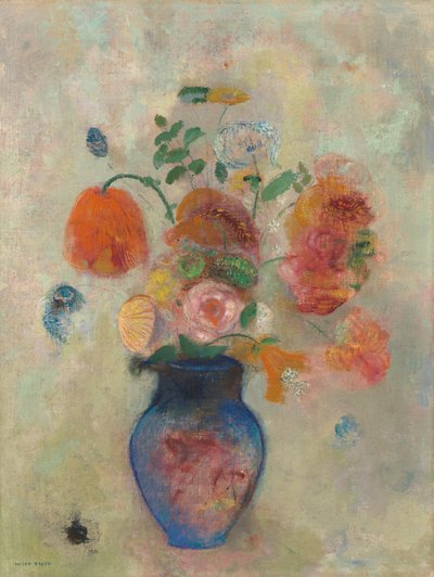 Grand vase avec des fleurs, c.1912 - Odilon Redon