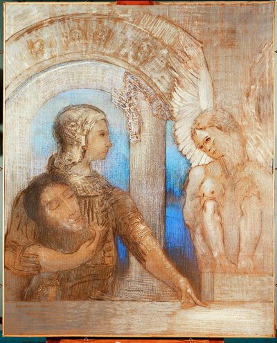 Le Chevalier Mystique (oil on canvas) - Odilon Redon