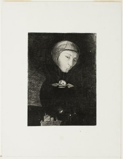 Ascension triste, planche neuf de Dans les rêves - Odilon Redon