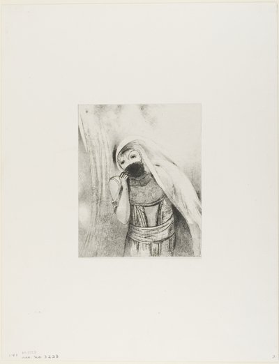 Elle tire de son sein une éponge, parfaitement noire, et la couvre de baisers, planche 8 de 24 - Odilon Redon