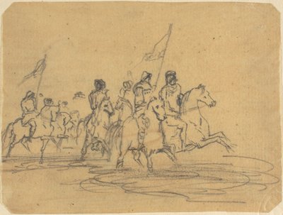 Esquisse pour la première gravure de Redon, Le Gué (M. 2) - Odilon Redon