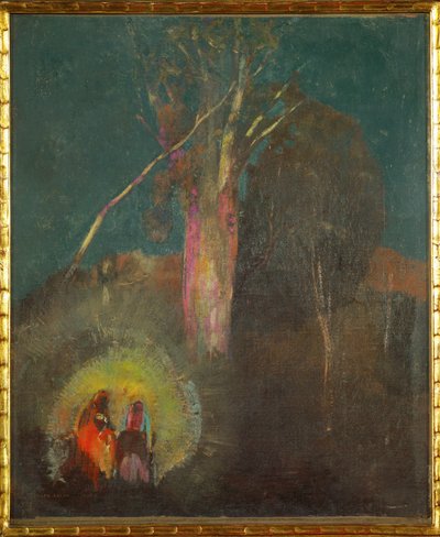 La fuite en Égypte (peinture sur toile) - Odilon Redon