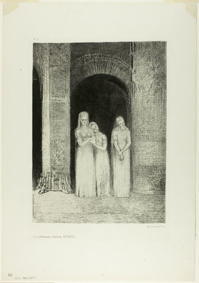 Les Prêtresses attendaient, de Nuit - Odilon Redon