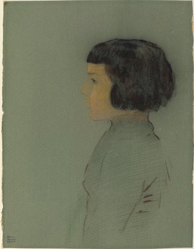 Jeune femme de profil - Odilon Redon