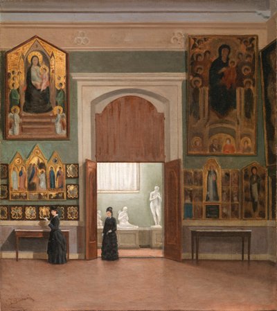 À la galerie Accademia par Odoardo Borrani - Odoardo Borrani