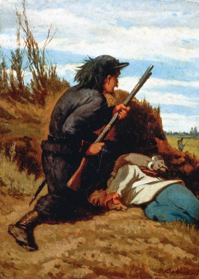 Soldat dans les tranchées - Odoardo Borrani