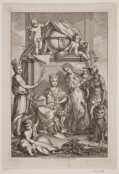 Allégorie des quatre continents - Odvardt Helmoldt de Lode