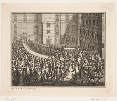 Le roi Frédéric V en procession pour la cérémonie de couronnement à l