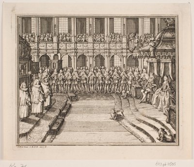 Le roi Frédéric V et la reine Louise lors de la cérémonie de couronnement à l