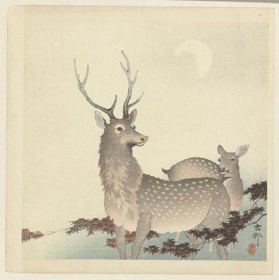 Deux cerfs - Ohara Koson