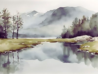 Lac de montagne paisible - Ohkimiko