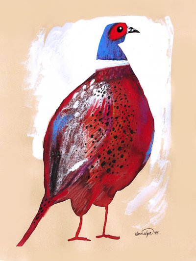 Faisan rouge vif - Olga Skomorokhova