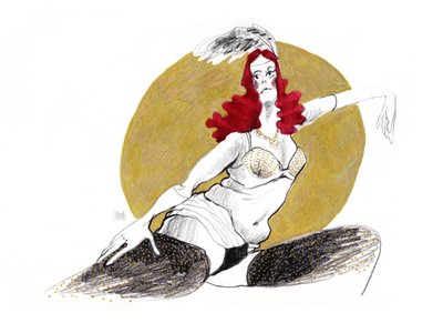 Danseuse burlesque glamour - Olga Skomorokhova