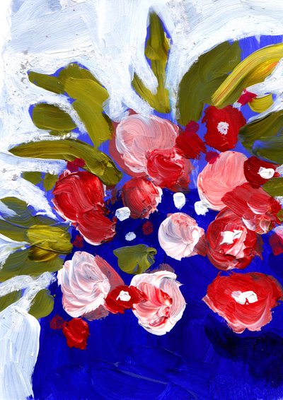 Fleurs abstraites aux couleurs vives - Olga Skomorokhova