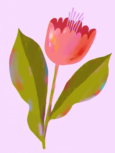 Fleur rose éclatante - Olga Skomorokhova
