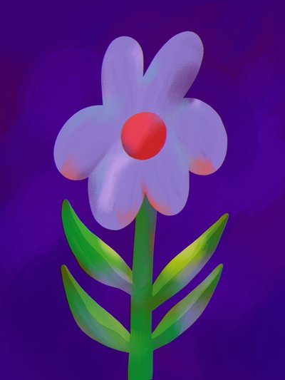 Fleur violette éclatante - Olga Skomorokhova