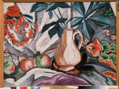 Nature morte avec un vase et des pommes - Olga Wladimirowna  Rosanowa