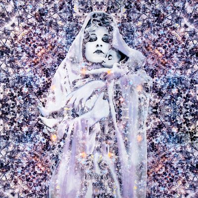 Maria madonna, 2024 (technique mixte sur toile) - Olivia Gozzano